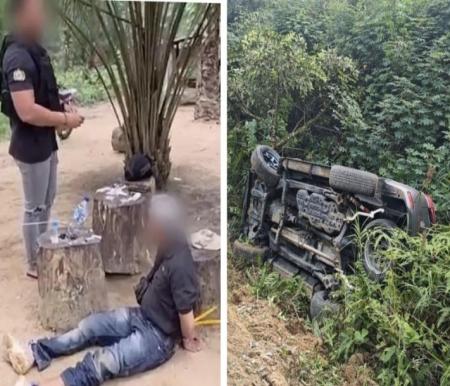 Dikepung polisi, bandar sabu di Rohil tancap gas hingga kecelakaan (foto/ist)